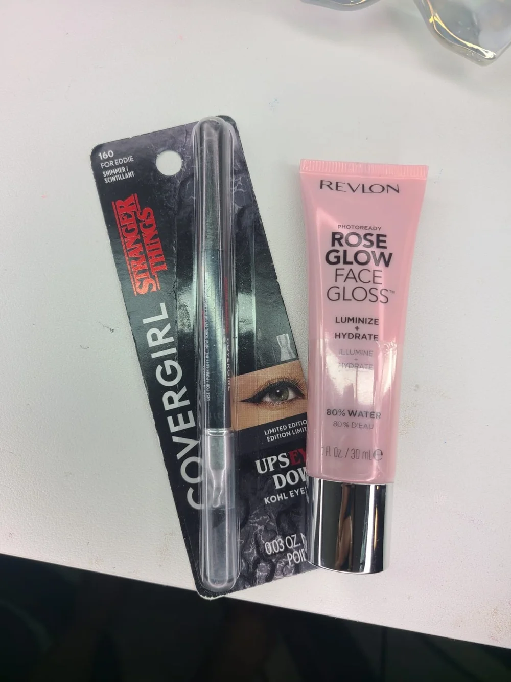 COVERGIRL Black Eyeliner Pencil & Revlon RoseGlow Face GLOSS